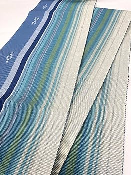 ミンサー 半幅帯 八重山 ミンサー織　四寸 未仕立　単衣帯 新品　ニライカナイ 帯 ミンサー 半幅帯 八重山 四寸 みんさー織 綿 日本製 オール